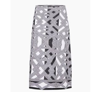 WHBM Geometric Black and White Skirt